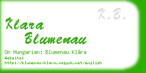 klara blumenau business card